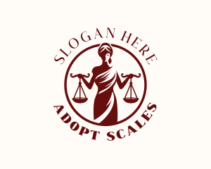 Justice Scales Woman logo design