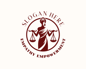 Justice Scales Woman logo design