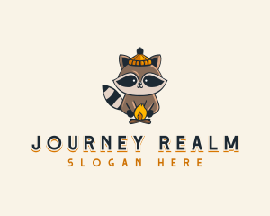 Cozy Racoon Campfire logo
