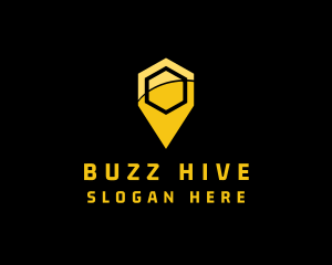 Hive Location Pin logo design