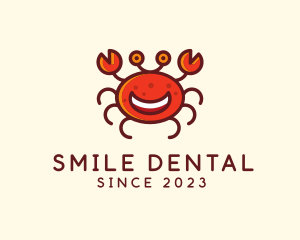 Smiling Aquatic Crab  logo design