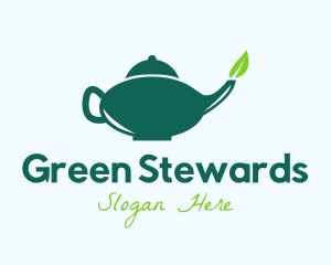 Organic Tea Pot  logo design