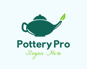 Organic Tea Pot  logo design