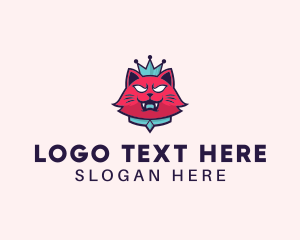 Angry Cat Crown logo design