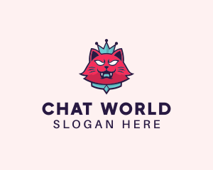 Angry Cat Crown logo design