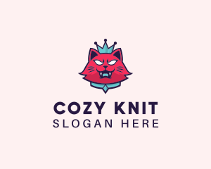 Angry Cat Crown logo design