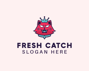 Angry Cat Crown logo design