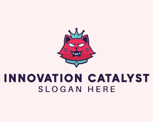 Angry Cat Crown logo design