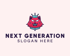 Angry Cat Crown logo design