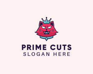 Angry Cat Crown logo design