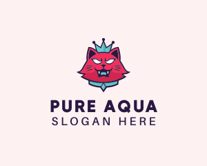 Angry Cat Crown logo design