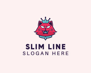 Angry Cat Crown logo design