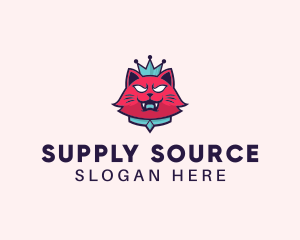 Angry Cat Crown logo design