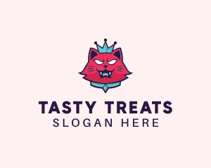 Angry Cat Crown logo design