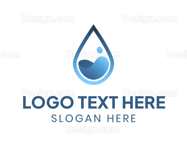 Water Droplet Splash Logo