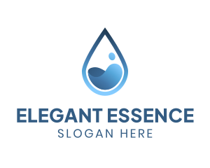 Water Droplet Splash logo design