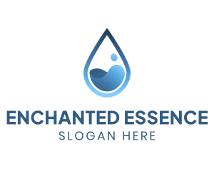 Water Droplet Splash logo design