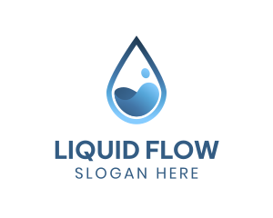 Water Droplet Splash logo design