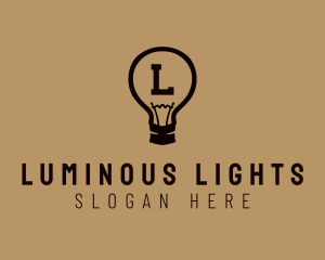 Incandescent Light Bulb logo design