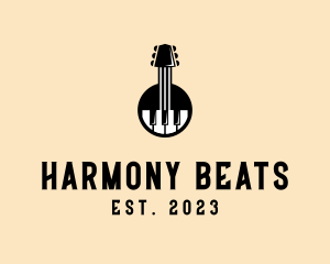 Guitar Piano Band logo design
