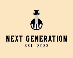 Guitar Piano Band logo design