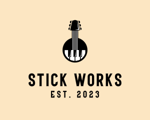 Guitar Piano Band logo design