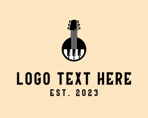 Piano - Guitar Piano Band logo design
