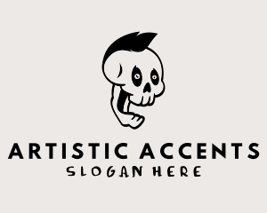 Punk Skull Tattoo Artist logo design