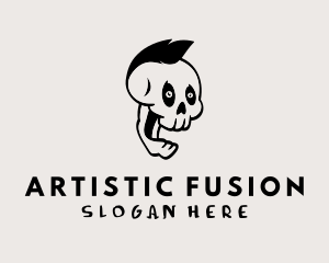 Punk Skull Tattoo Artist logo design