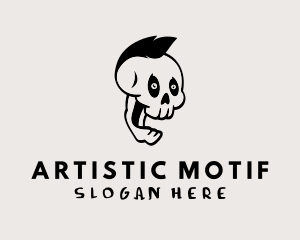 Punk Skull Tattoo Artist logo design