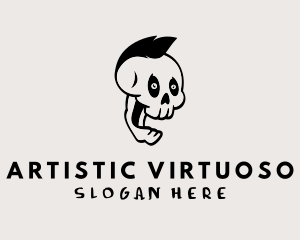 Punk Skull Tattoo Artist logo design