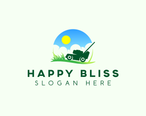 Lawn Mower Landscaping Logo