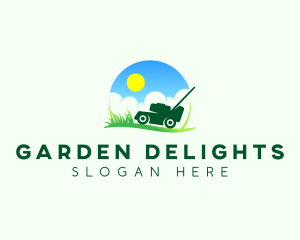 Lawn Mower Landscaping logo design