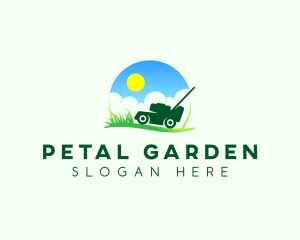 Lawn Mower Landscaping logo design