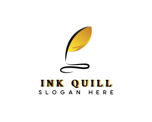 Author Feather Quill logo design