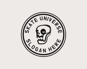 Skate Skull Punk logo design