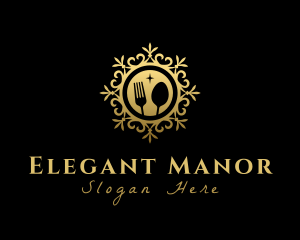 Elegant Spoon Fork  logo design