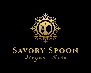 Elegant Spoon Fork  logo design