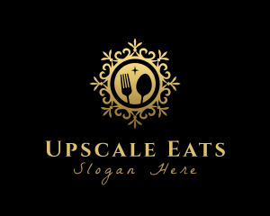 Elegant Spoon Fork  logo design