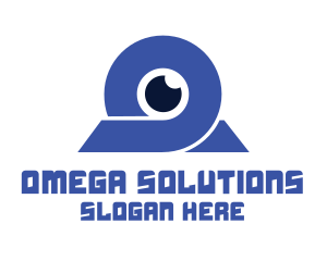 Blue Omega Eye  logo