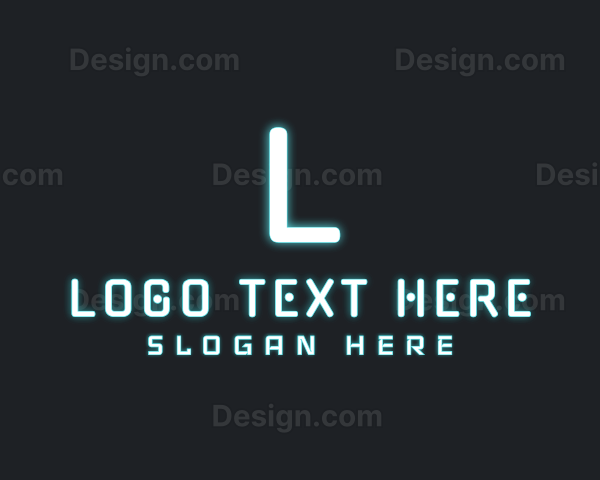 Neon Futuristic Tech Logo