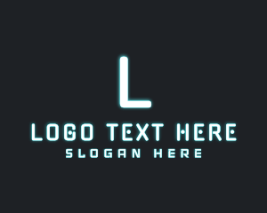 Neon Futuristic Tech logo