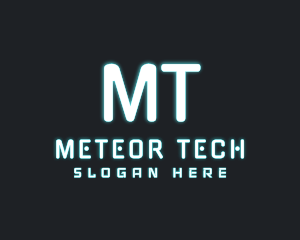 Neon Futuristic Tech logo design