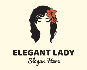 Islander Lady Hairdresser logo design