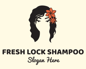 Islander Lady Hairdresser logo design