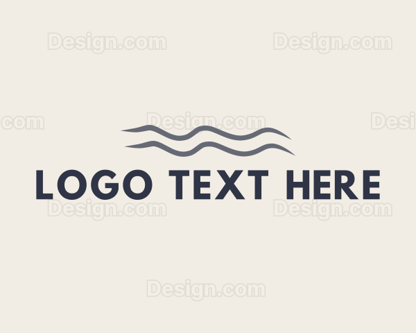 Generic Professional Wave Wordmark Logo