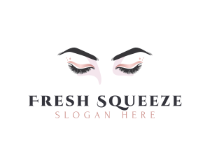 Feminine Eyelashes Gradient Logo