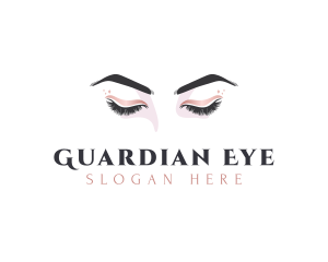 Feminine Eyelashes Gradient logo design