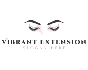 Feminine Eyelashes Gradient logo design