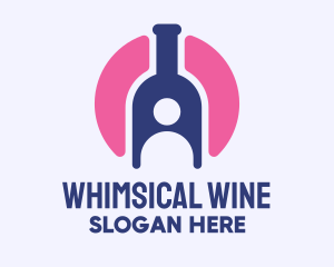 Human Wine Bottle  logo design